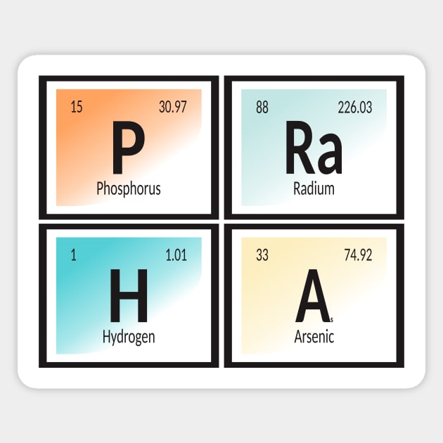 Praha Periodic Table Sticker by Maozva-DSGN